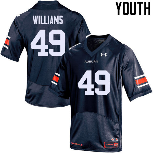 Youth Auburn Tigers #49 Darrell Williams College Football Jerseys Sale-Navy